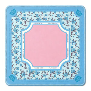 Blue Lotus Garden Mahjong Mat