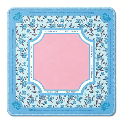 Blue Lotus Garden Mahjong Mat