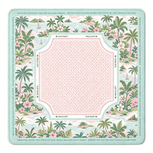 Tropical Palm Paradise Mahjong Mat