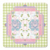 Gingham Peony Mahjong Mat