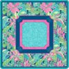 Preppy Teal Hibiscus Mahjong Mat