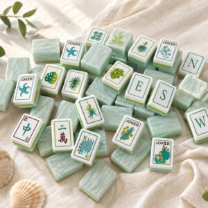Sea Glass Green Mahjong Tiles