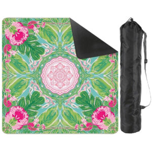Green Pink Paradise Mahjong Mat