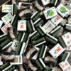 Black Gold Marble Mahjong Tiles