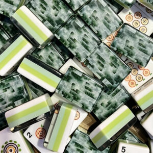 Ink Jade Bamboo Mahjong Tiles